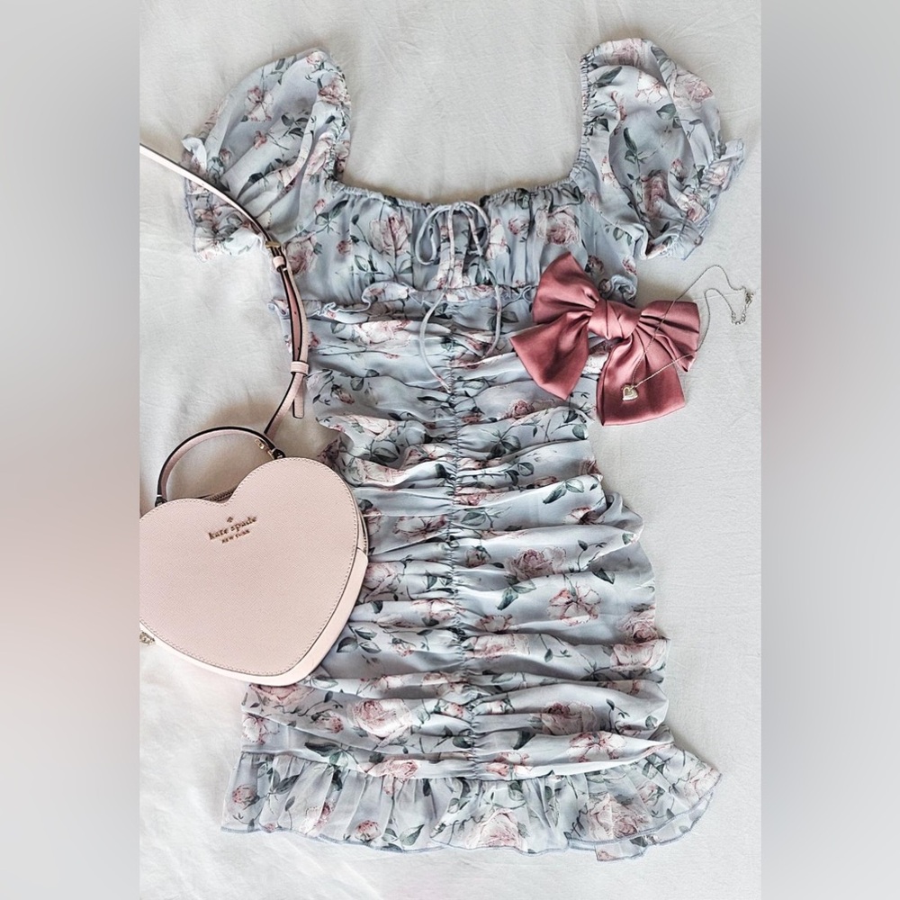 Honey - Klesis Meadow Floral Print Ruffle Mini Dress - Picture 3 of 10